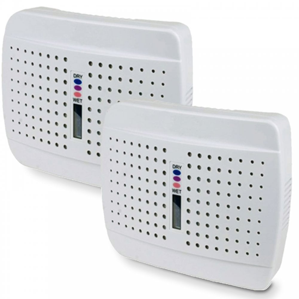 Compact Silica Rechargeable Dehumidifier Twin Pack