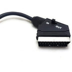 1m Scart to 3 Triple RCA Phono AV Lead In Out Switch