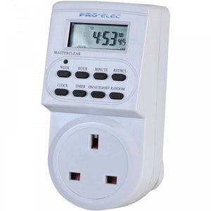 20 Programme 24hr Timer Plug Socket Switch on Rundown off facility