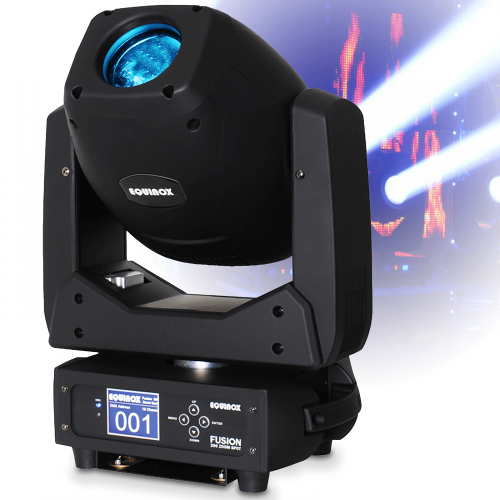 Fusion 200W LED Moving Head Prism Zoom Spot (Black)