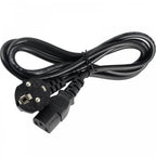 1.5m C13 IEC Kettle to European 2 pin Round AC EU Plug Power Cable Lead Cord PC