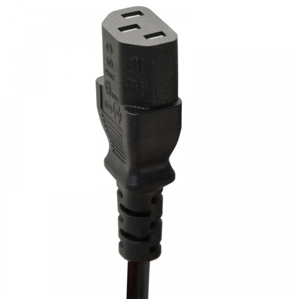 1.5m C13 IEC Kettle to European 2 pin Round AC EU Plug Power Cable Lead Cord PC
