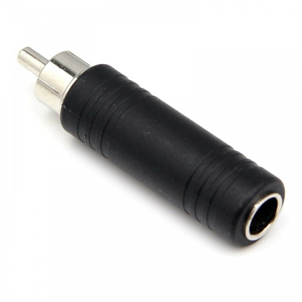 RCA Phono Plug to 6.35mm 1/4" Stereo Jack Socket Adapter