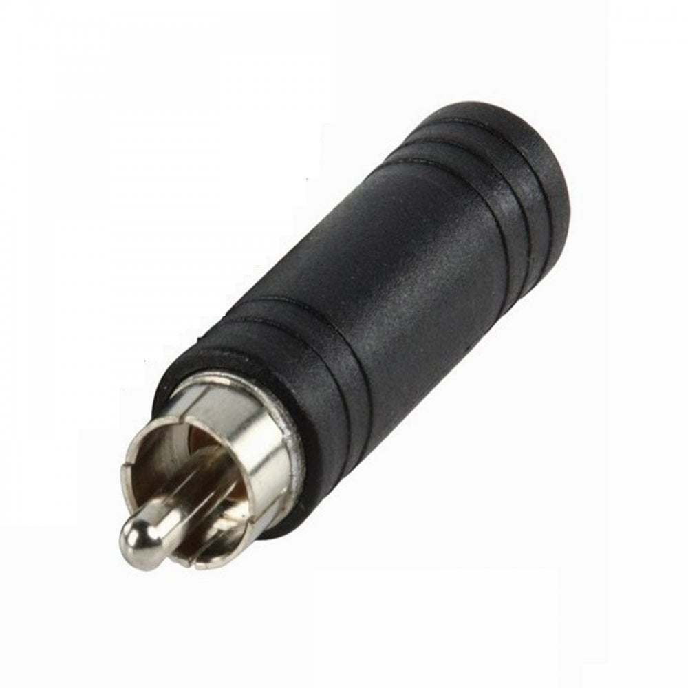 RCA Phono Plug to 6.35mm 1/4" Mono Jack Socket Adapter