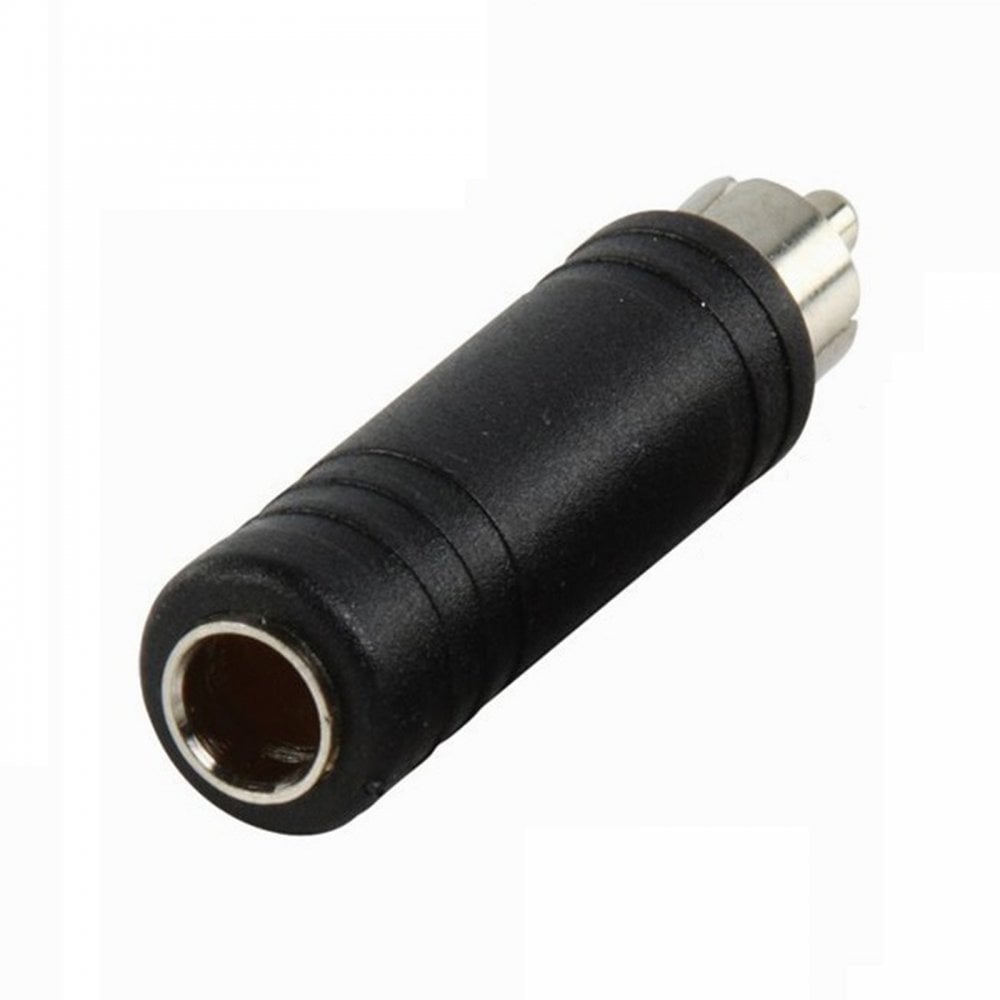 RCA Phono Plug to 6.35mm 1/4" Mono Jack Socket Adapter