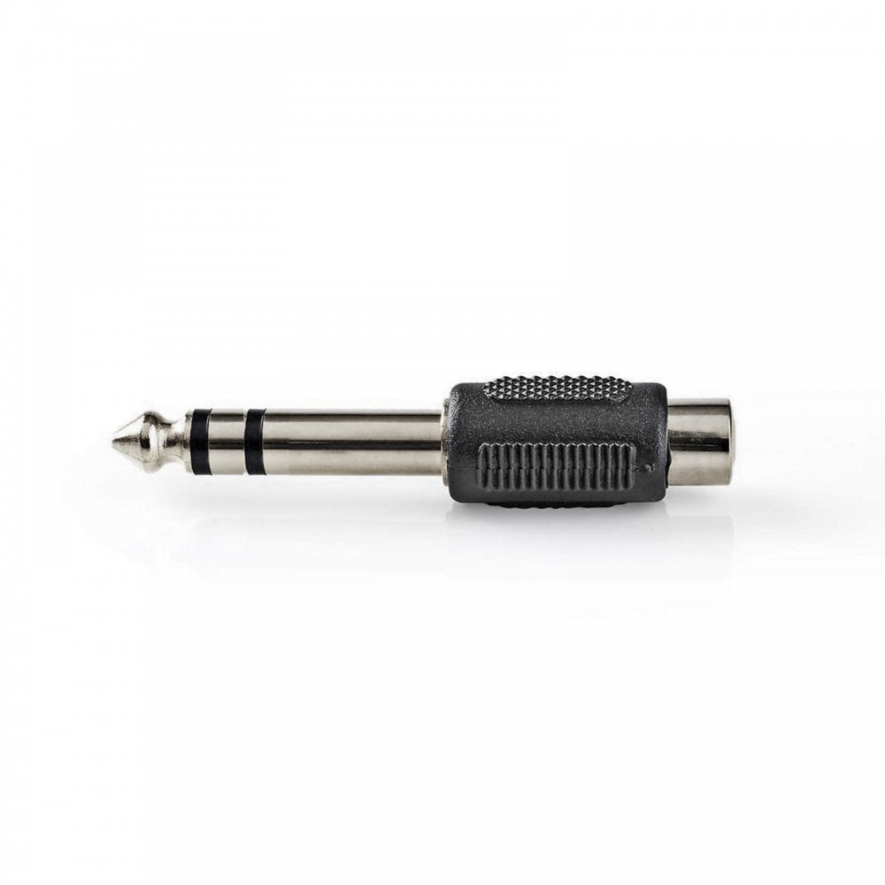 6.35mm Stereo Jack Plug to RCA Phono Socket Adaptor
