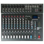 12 Channel Mixer Desk USB SD Recorder - 2020 + Version With Footswitch Socket