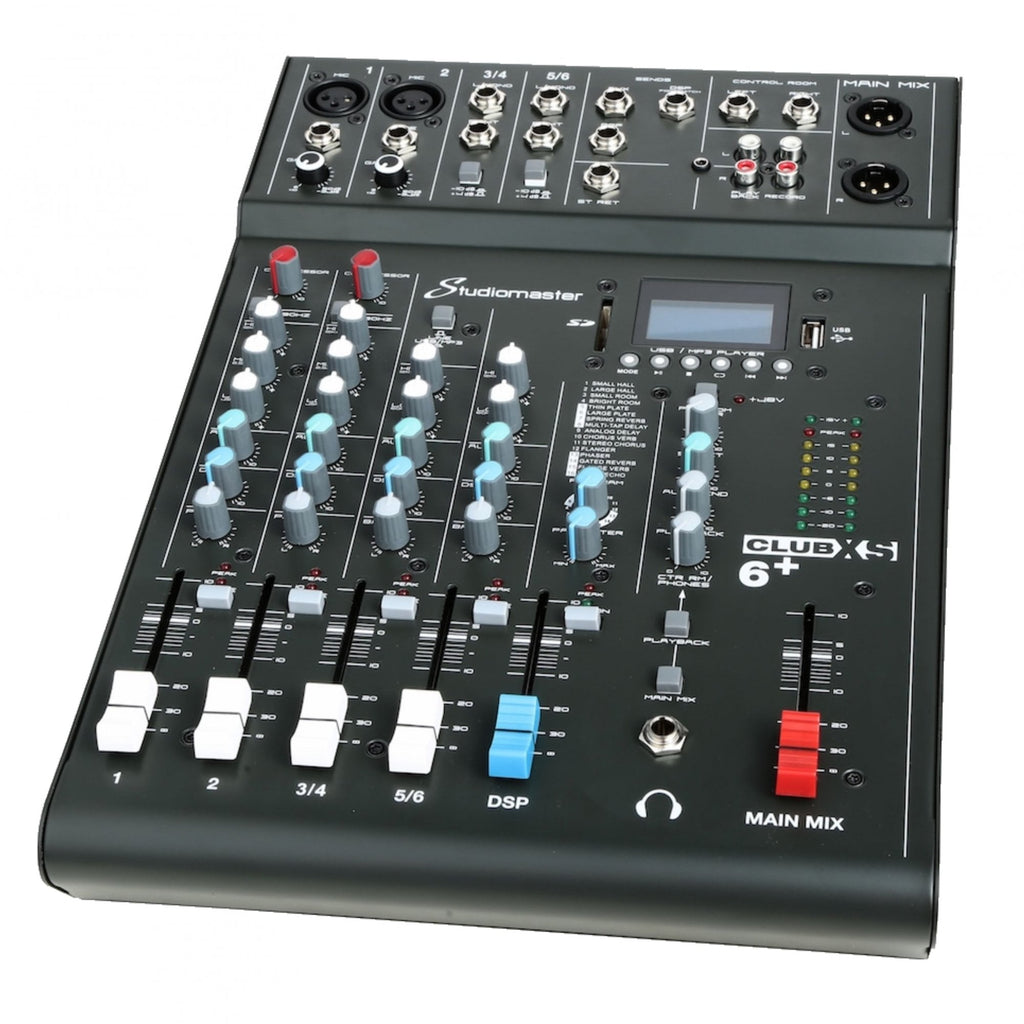 6 Channel Mixer Desk USB SD Recorder - 2020 + Version With Footswitch Socket