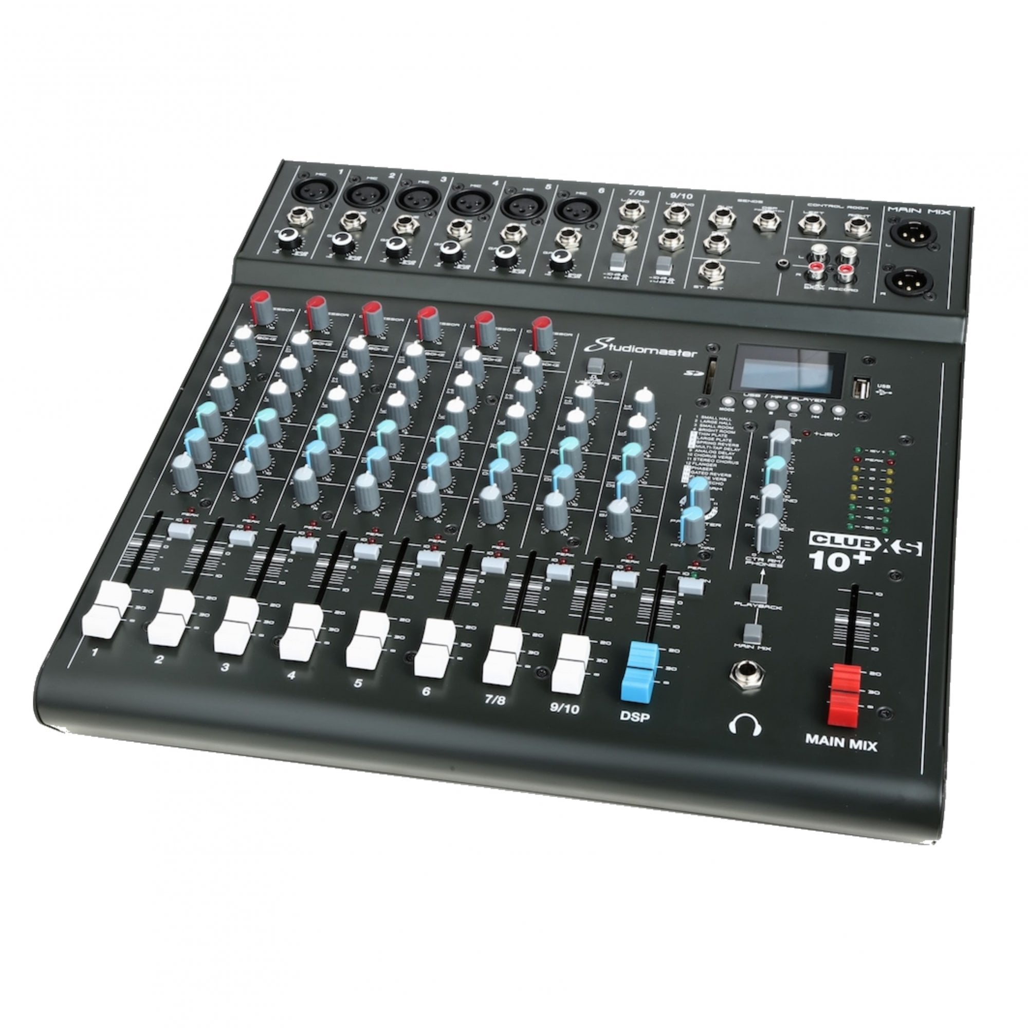 10 Channel Mixer Desk USB SD Recorder - 2020 + Version With Footswitch Socket