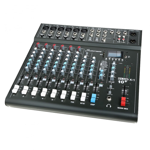 10 Channel Mixer Desk USB SD Recorder - 2020 + Version With Footswitch Socket
