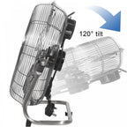 18" Chrome High Velocity Industrial 3 Speed Floor Fan