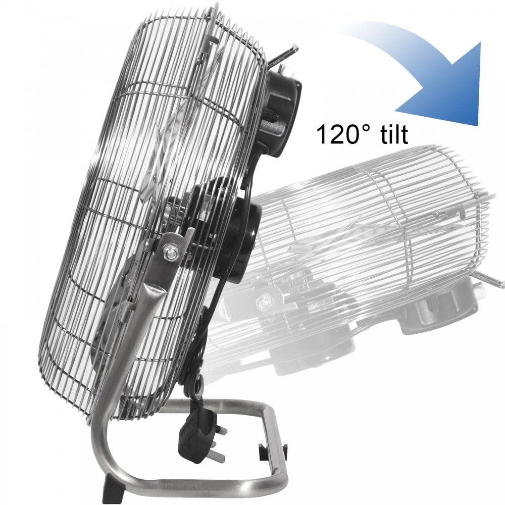 18" Chrome High Velocity Industrial 3 Speed Floor Fan
