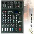 6 Channel Mixer Desk USB SD Recorder - 2020 + Version With Footswitch Socket