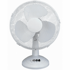 12" inch white Oscillating Desk Fan