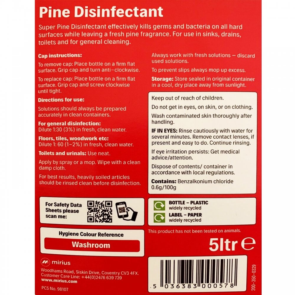 Disinfectant 10L Pro Surface Cleaner (2 x 5L)