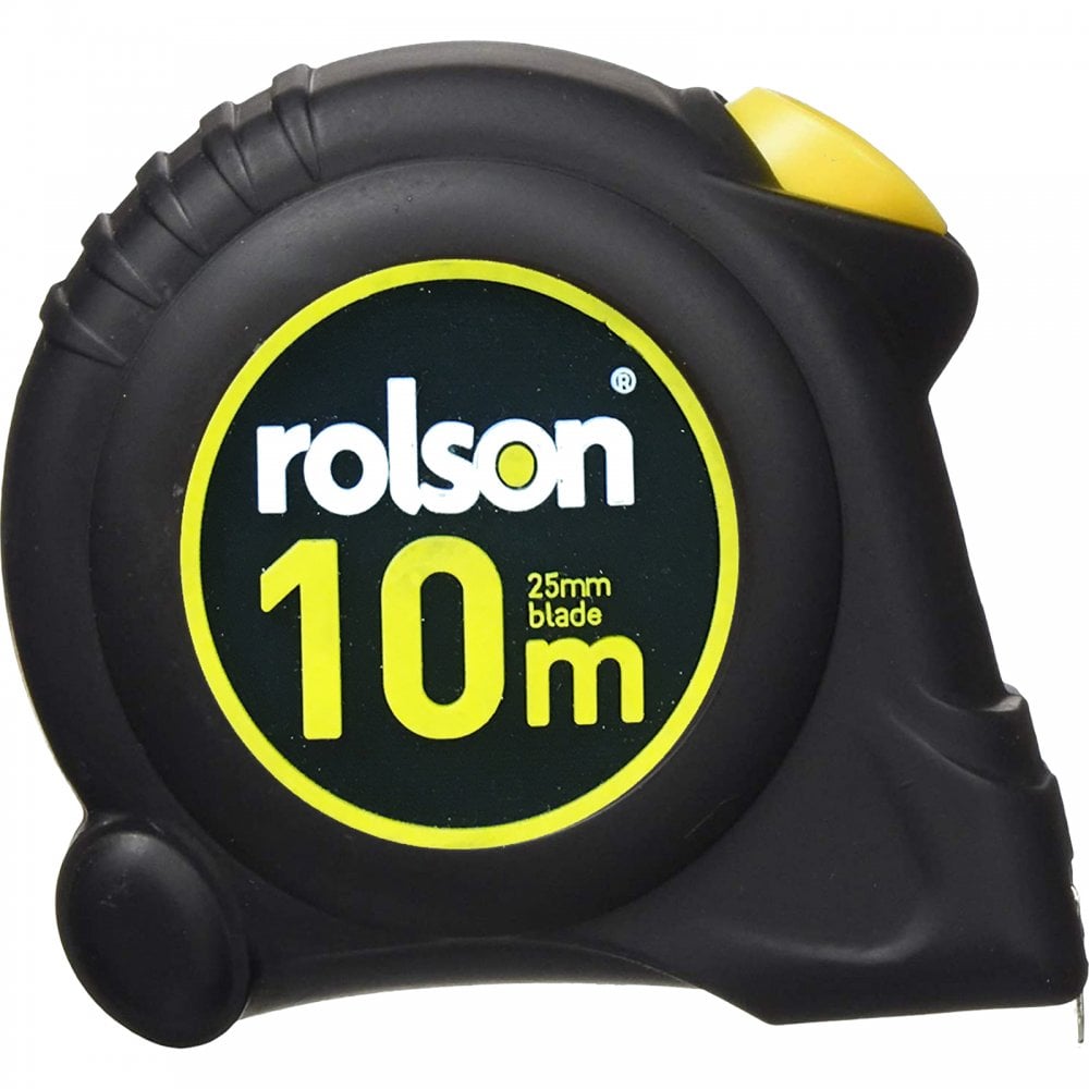 10m 33ft Tape Measure Rubber Casing Auto Lock & Belt Clip