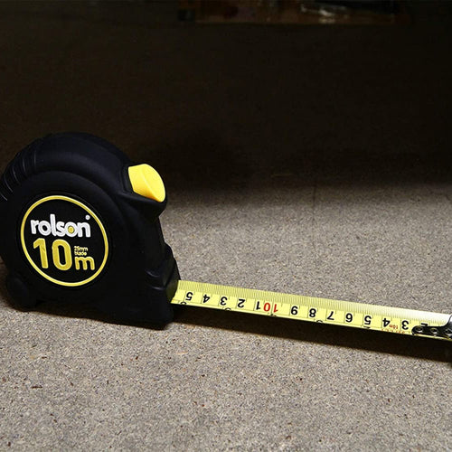 10m 33ft Tape Measure Rubber Casing Auto Lock & Belt Clip