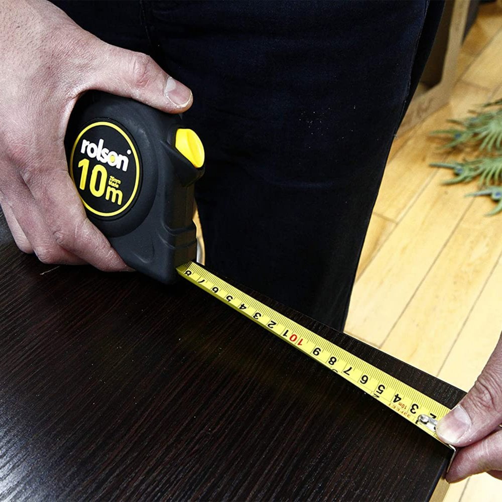 10m 33ft Tape Measure Rubber Casing Auto Lock & Belt Clip