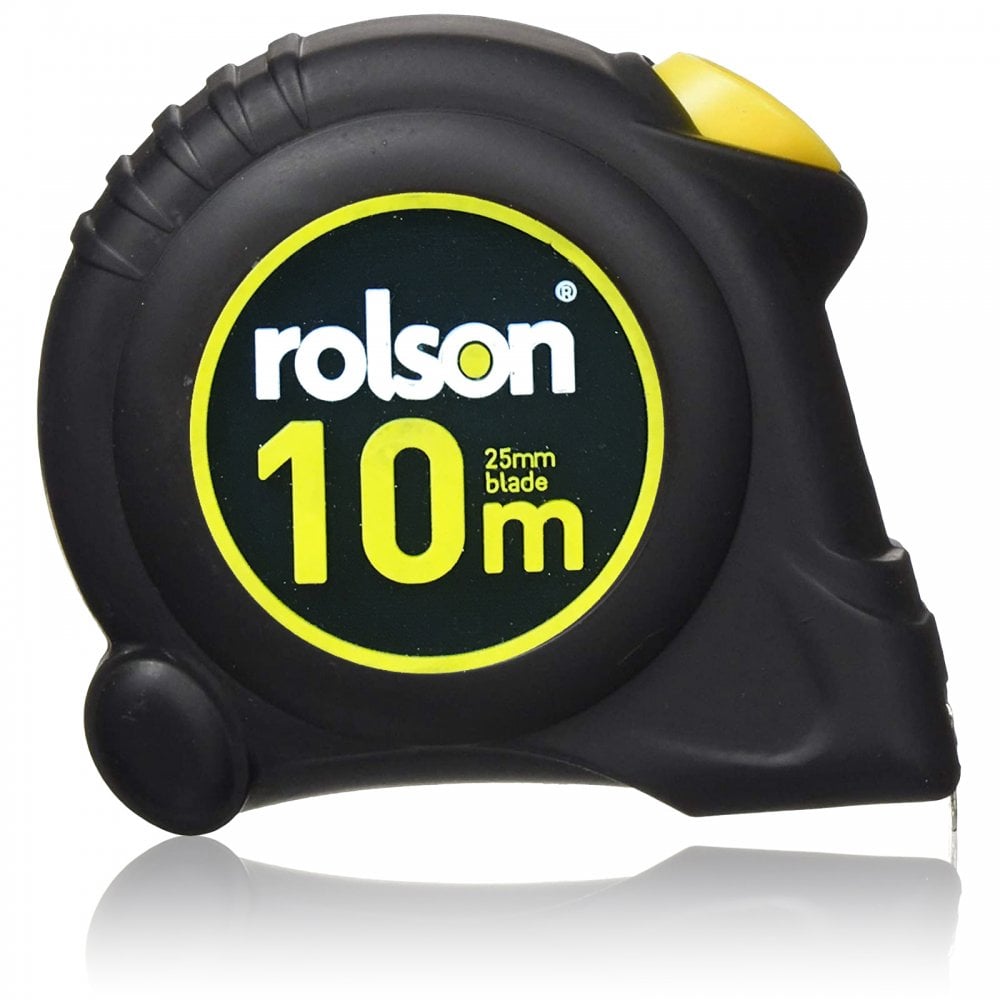 10m 33ft Tape Measure Rubber Casing Auto Lock & Belt Clip