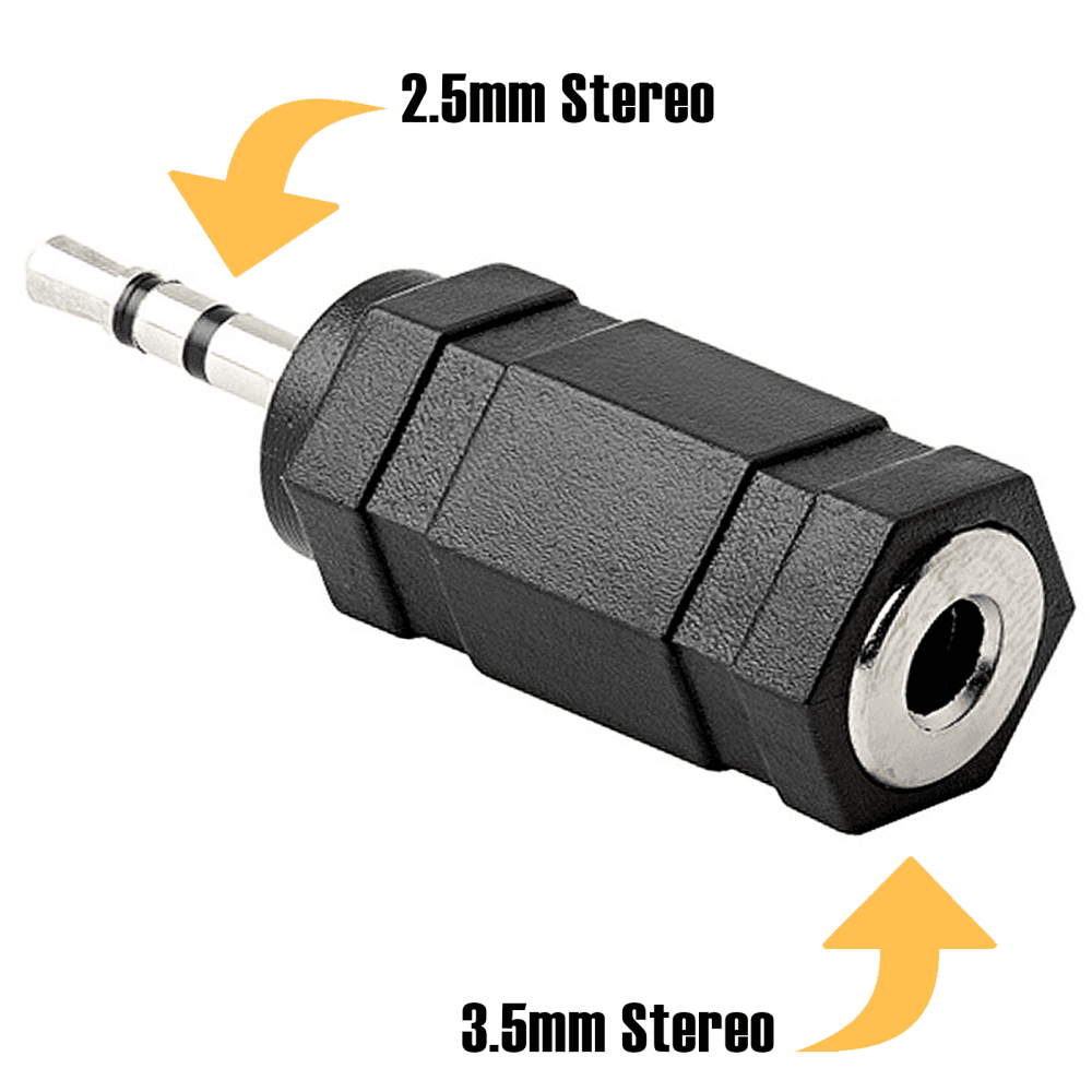 2.5mm Stereo Jack to 3.5mm Stereo Jack Socket