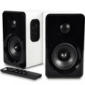 Pair of White 30W Active Monitor / Bookshelf Speaker