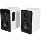Pair of White 30W Active Monitor / Bookshelf Speaker