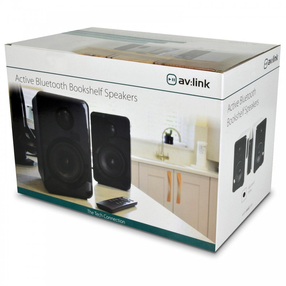Pair of Black 30W Active Monitor / Bookshelf Speaker