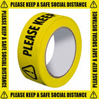 Social Distance and Hazard Warning Tape 50mm x 33m