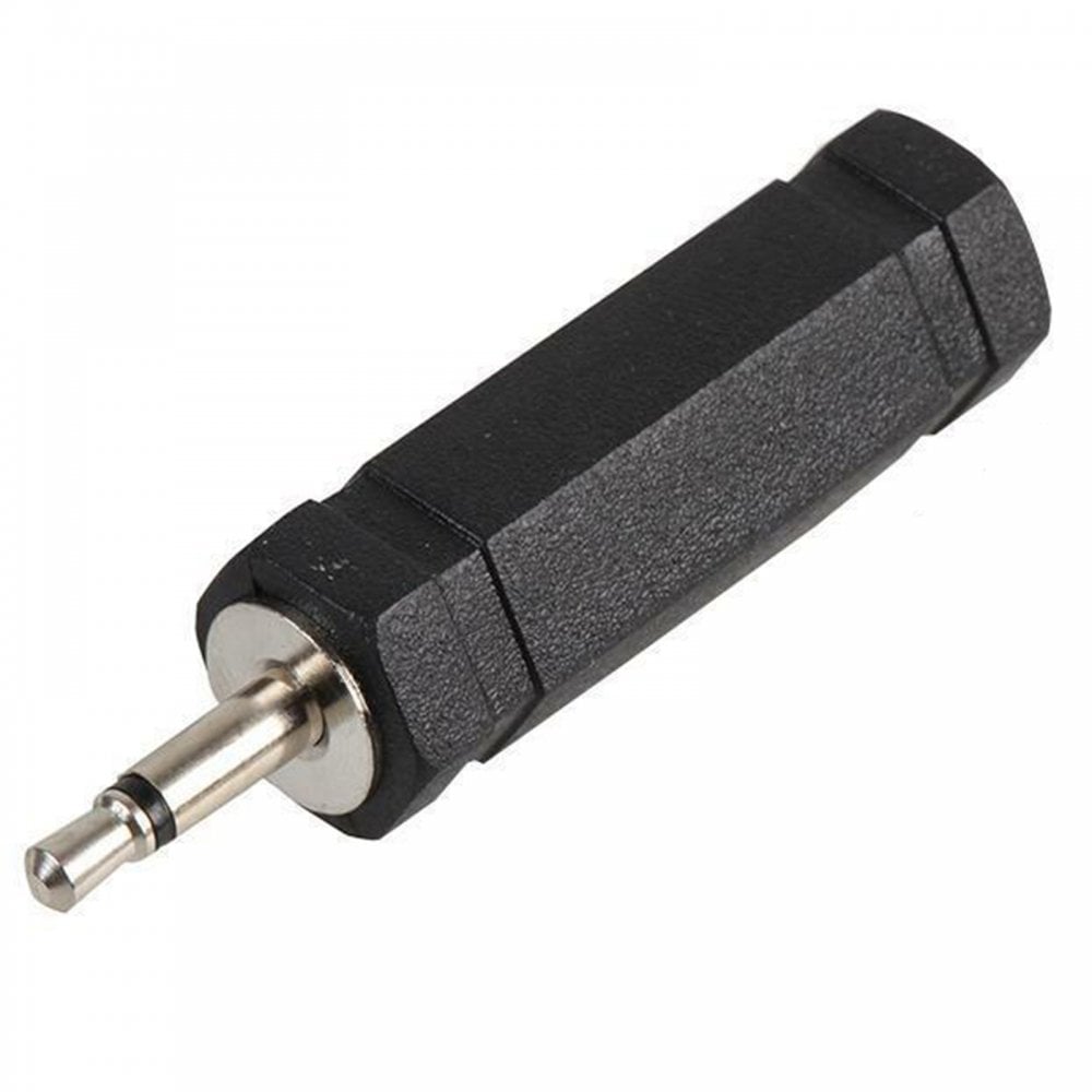 3.5mm Mono Jack to 6.35mm Mono Jack Socket Adaptor