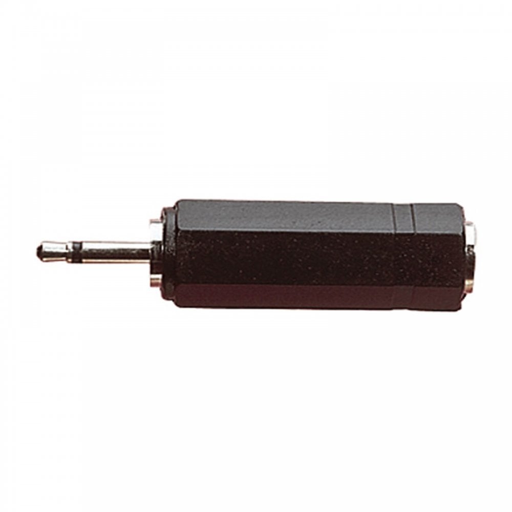3.5mm Mono Jack to 6.35mm Mono Jack Socket Adaptor