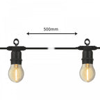 10 Large Multi Coloured LED Festoon Garden String Lights