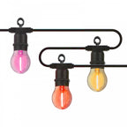 10 Large Multi Coloured LED Festoon Garden String Lights