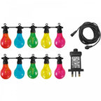 10 Large Multi Coloured LED Festoon Garden String Lights
