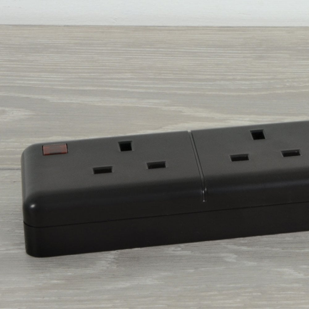 Rewirable 6 Gang Trailing UK Mains Socket