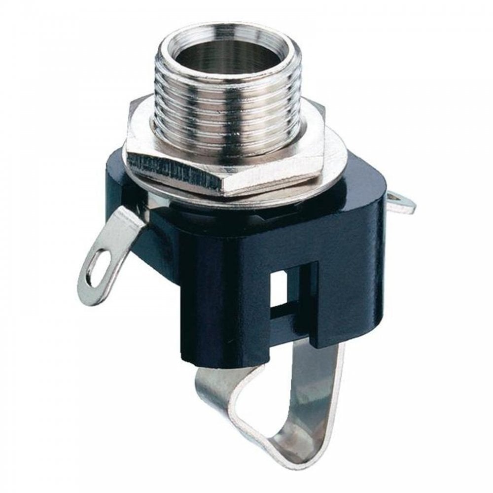 1/4inch 6.35mm Mono Jack Socket Panel Mounting Connector Unswitched Chassis