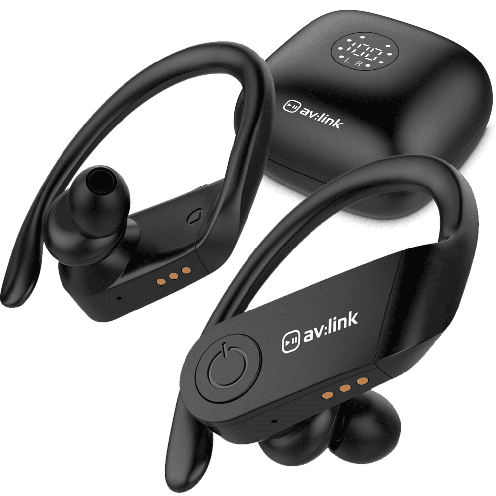 Splashproof True Wireless Sports Earphones & Charging Case