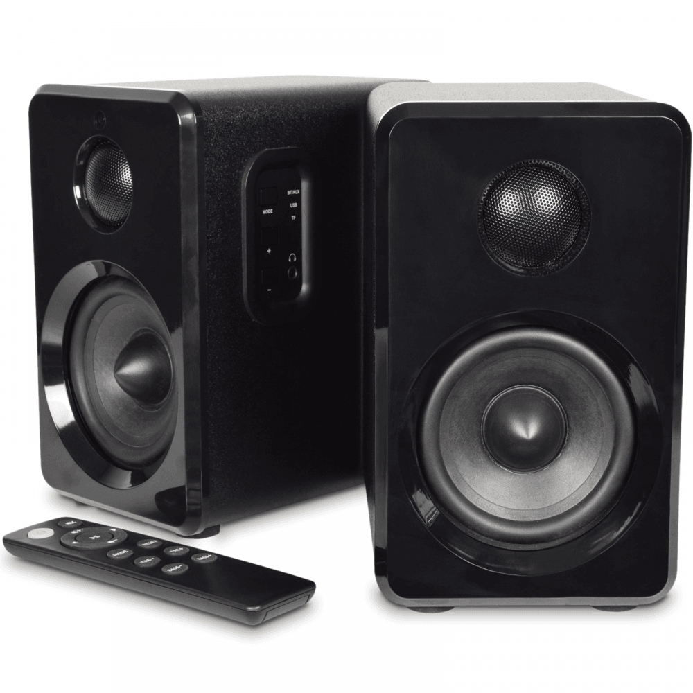 Pair of Black 30W Active Monitor / Bookshelf Speaker
