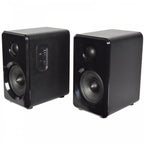 Pair of Black 30W Active Monitor / Bookshelf Speaker