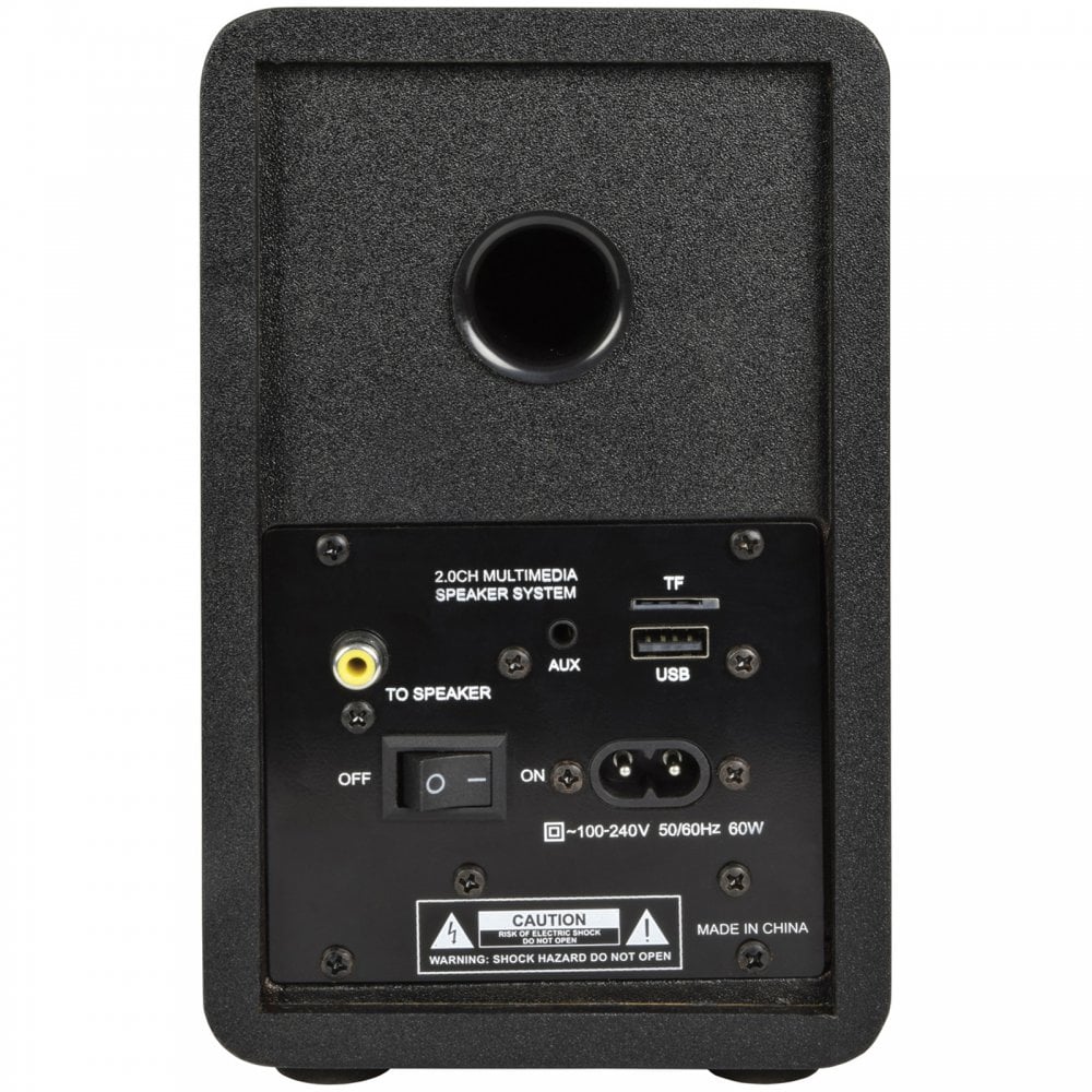 Pair of Black 30W Active Monitor / Bookshelf Speaker