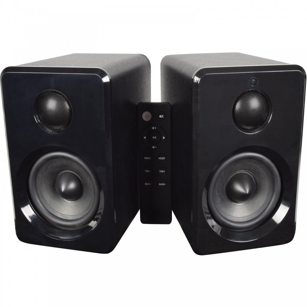 Pair of Black 30W Active Monitor / Bookshelf Speaker