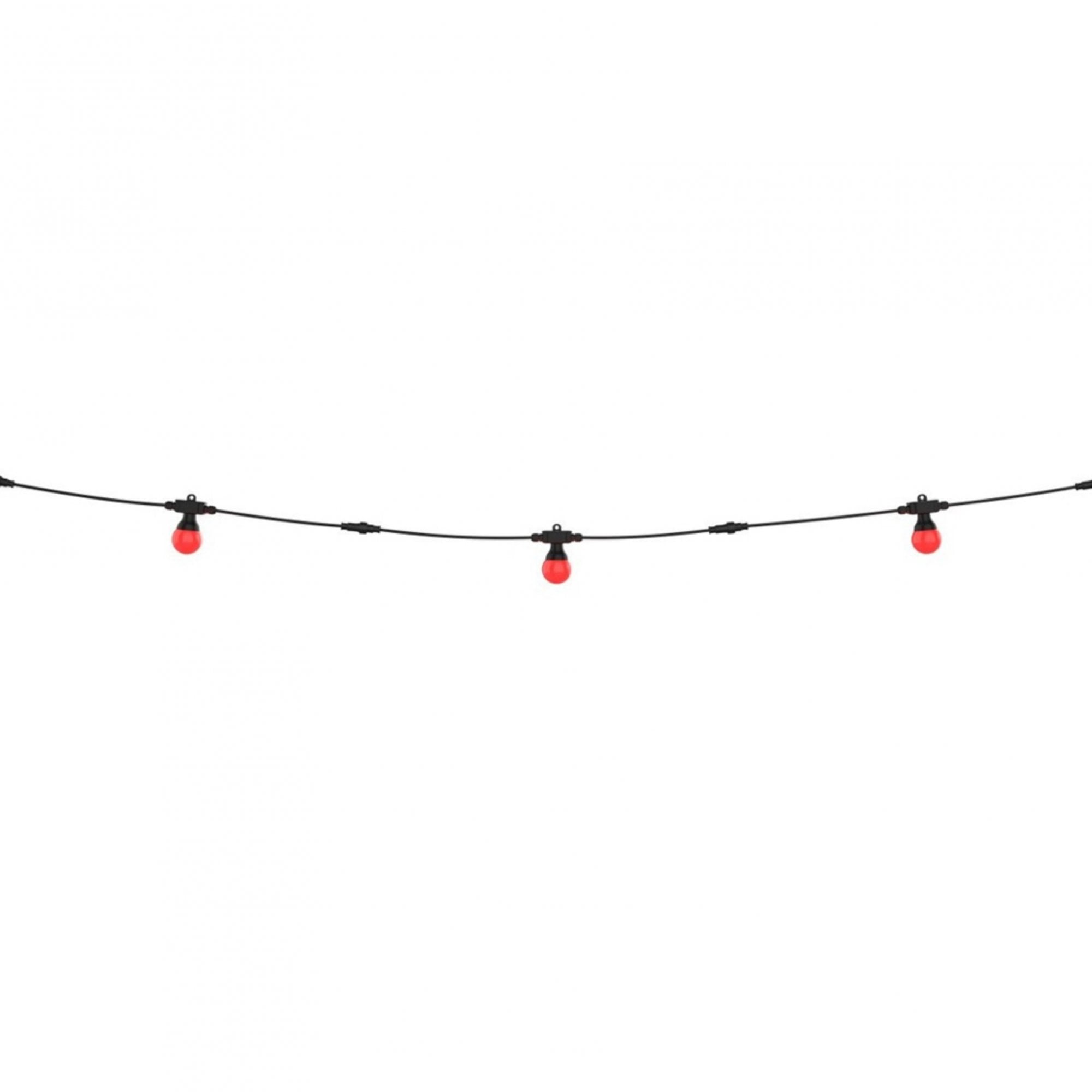 Festoon 2 RGB IP54 rated DMX & Stand Alone with 20 RGB LED Bulbs