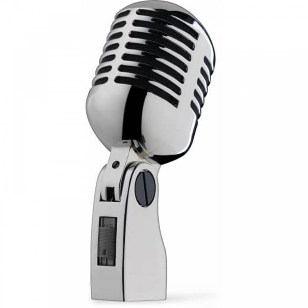 50s Style Retro Chrome Dynamic Microphone