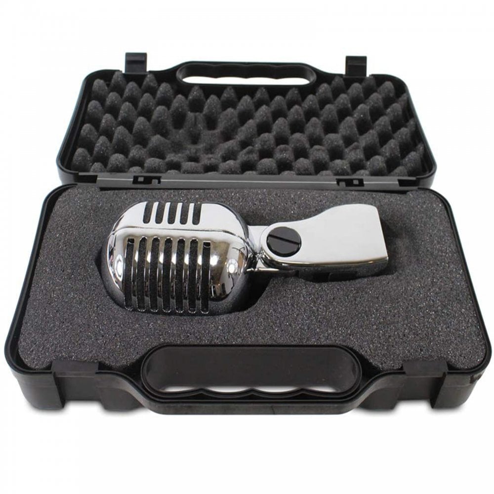 50s Style Retro Chrome Dynamic Microphone