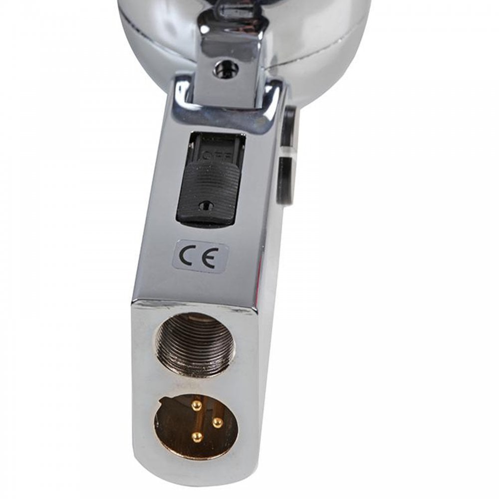50s Style Retro Chrome Dynamic Microphone