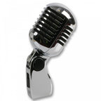 50s Style Retro Chrome Dynamic Microphone