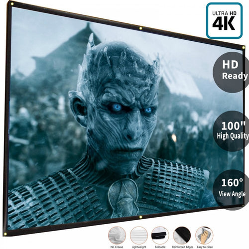 100 Inch 16:9 Front & Back Rear Projection Screen Curtains Film for All Projector