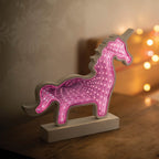 Wooden Unicorn Infinity Mirror Light