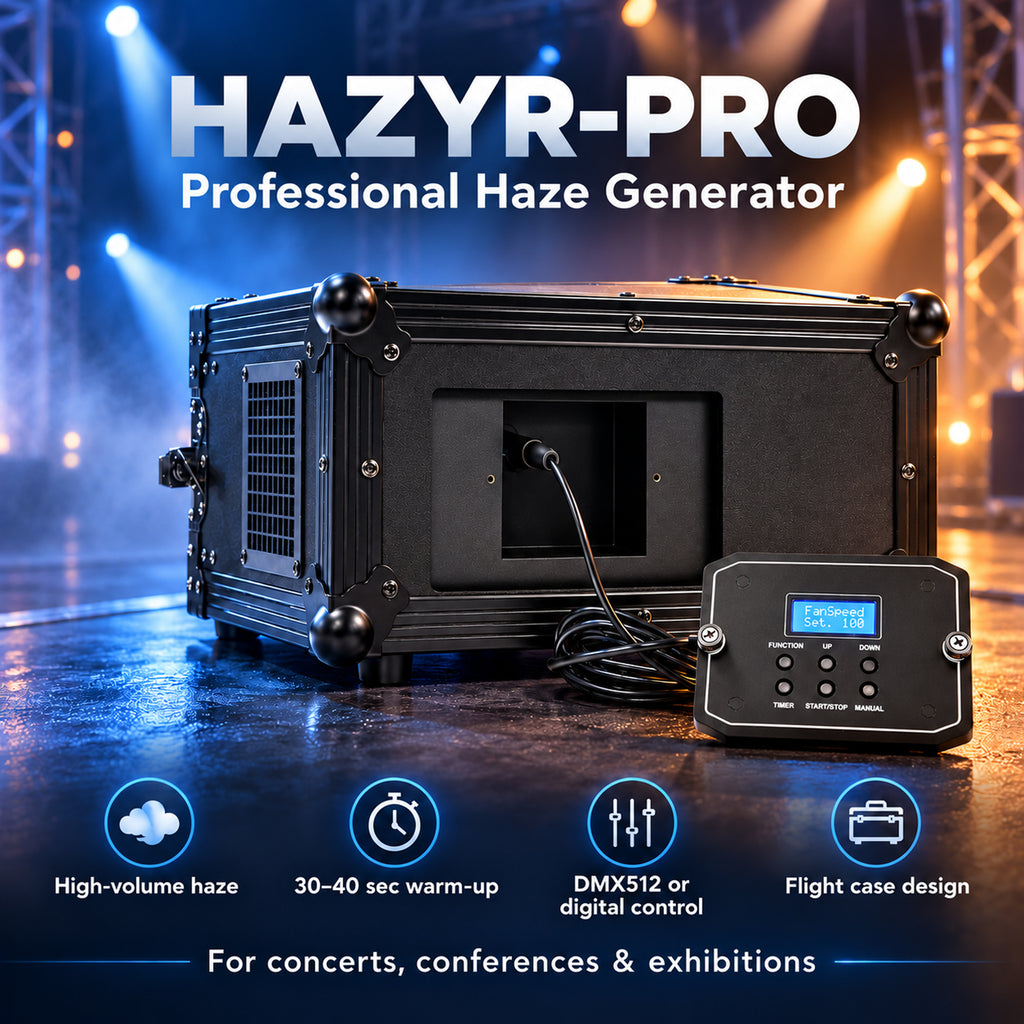 Pro 1000W Haze Machine Generator DMX HAZYR-PRO Flight Cased