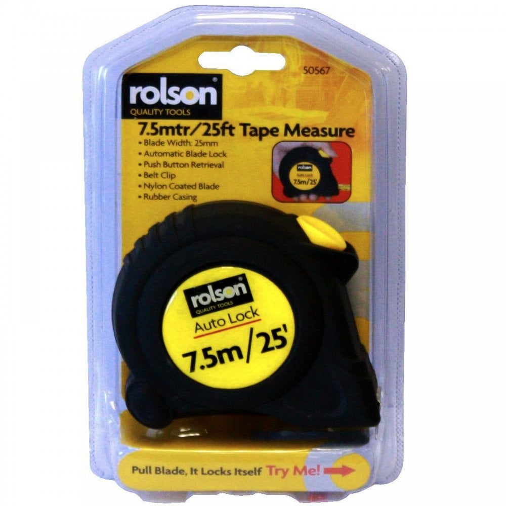 25mm x 7.5M 24ft Measuring Tape Retractable Measure Locking