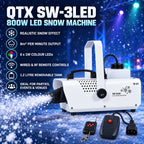 800w Artificial Snowflake Machine Wired & Wireless Remotes LED